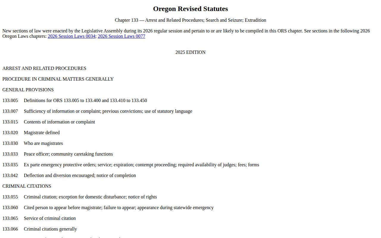 Oregon booking-photo law relevant to Lake County mugshot release